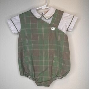 The Beaufort Bonnet Company Bingham Bubble Set Boys 6-12Months Green